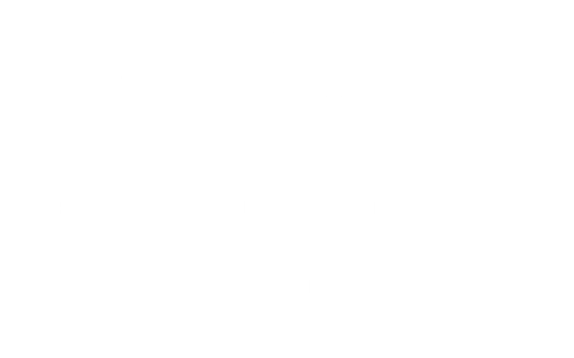 Getränkekarte von abnorm concept space Stuttgart. Minimalistisches Menü mit Specialty Coffee (Südhang/Stray), Premium Matcha Latte, Softdrinks, Bier und einer wechselnden Weinkarte mit Natural Wines (u. a. Barnag, Ungarn). Preise reichen von 2,50 € für Espresso bis 5,90 € für Hand Brew und Iced Matcha Latte.
