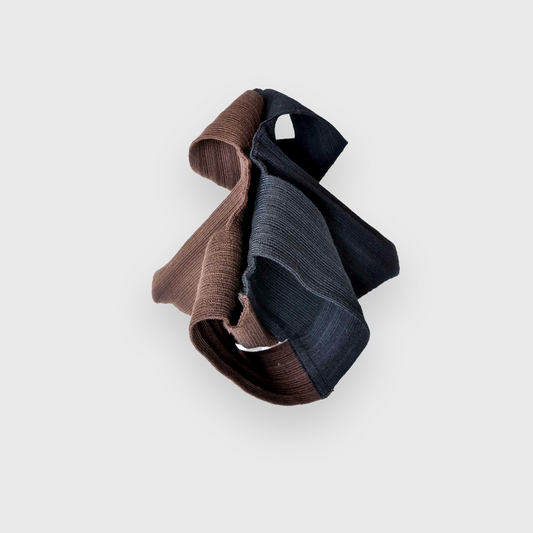 KLEIN, PLISSIERTE TASCHE ZWEIFARBIG